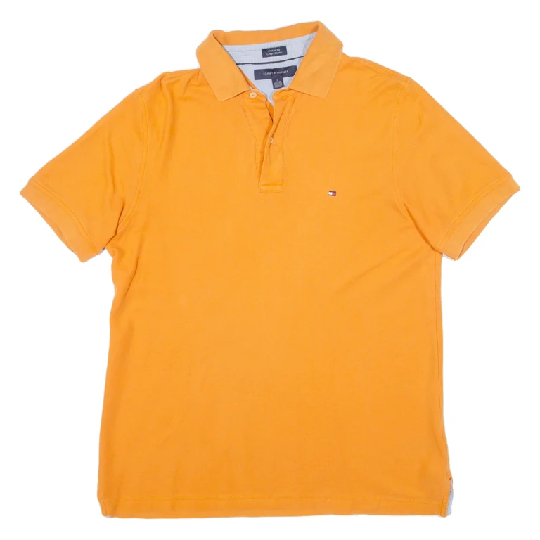 TOMMY HILFIGER Mens Polo Shirt Orange M