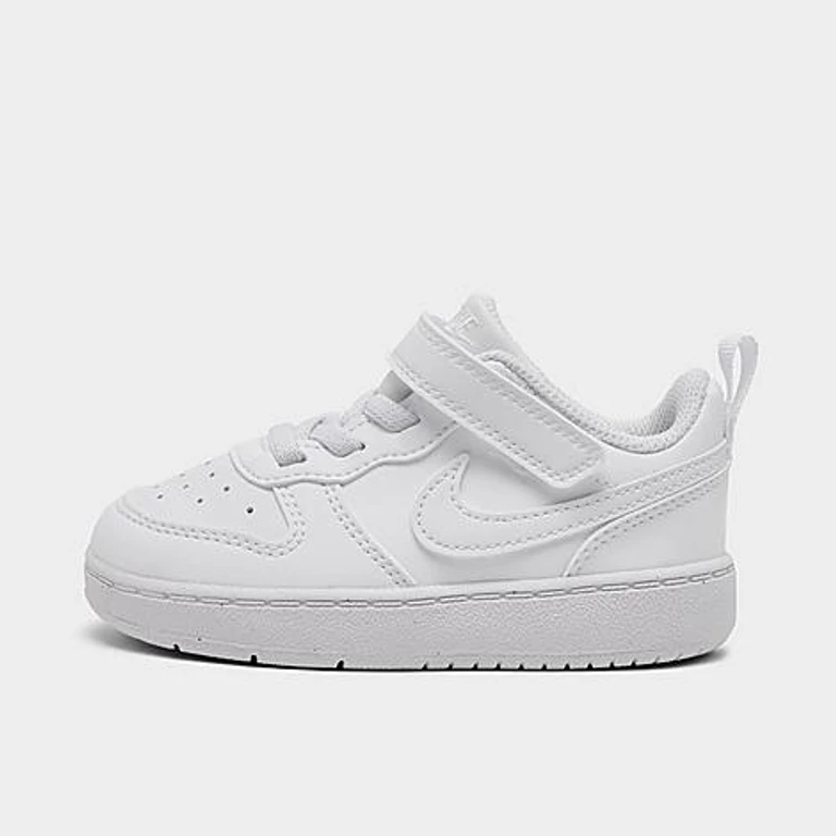 Kids Toddler Court Borough Low Recraft Stretch Lace Casual Shoes in White/White/White Size: 5.0