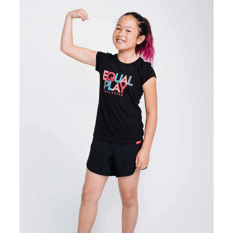 Equal Play Girls' Black T Shirt