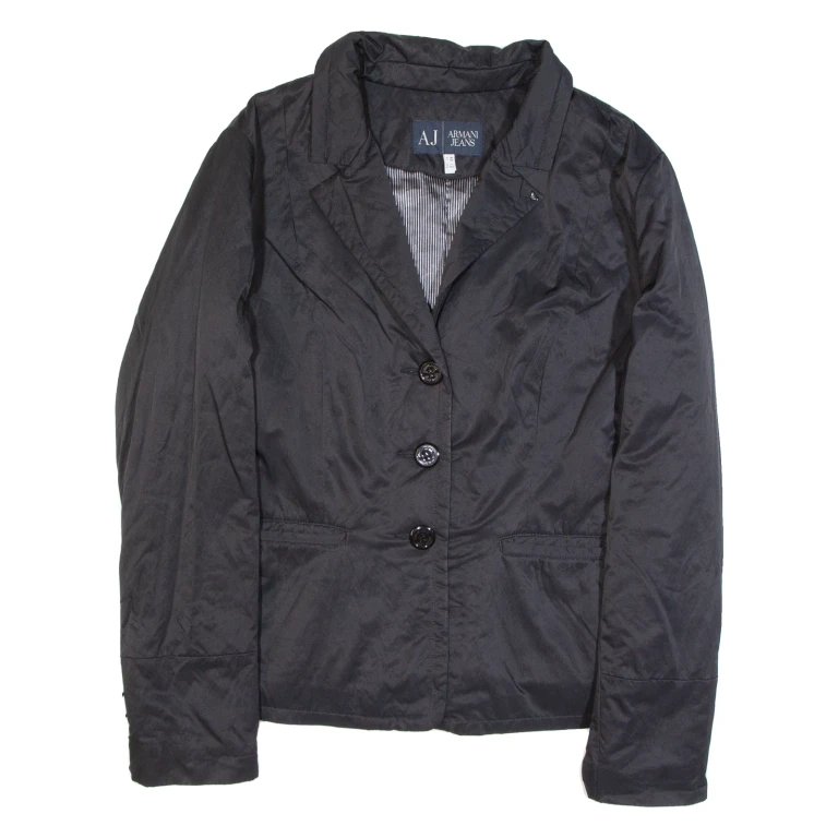 ARMANI JEANS Insulated Womens Blazer Jacket Black L