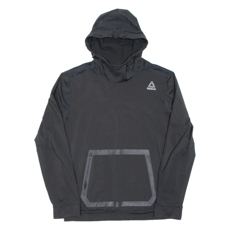 REEBOK Mens Black Hoodie M