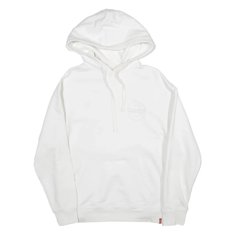 LEVI'S Relaxed Womens White Hoodie S