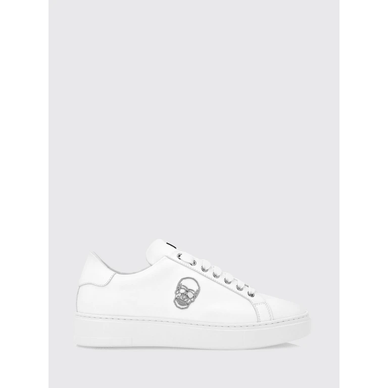 Skull Print Smooth Leather Low-Top Sneakers (LADSUSC0789PLE005N01)