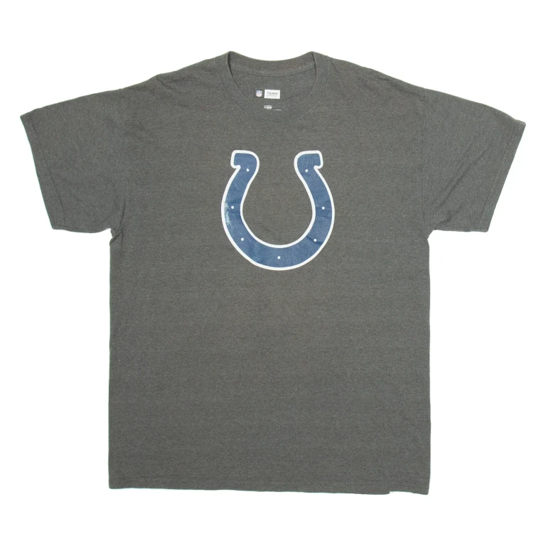 NFL Colts Mens T-Shirt Grey USA L