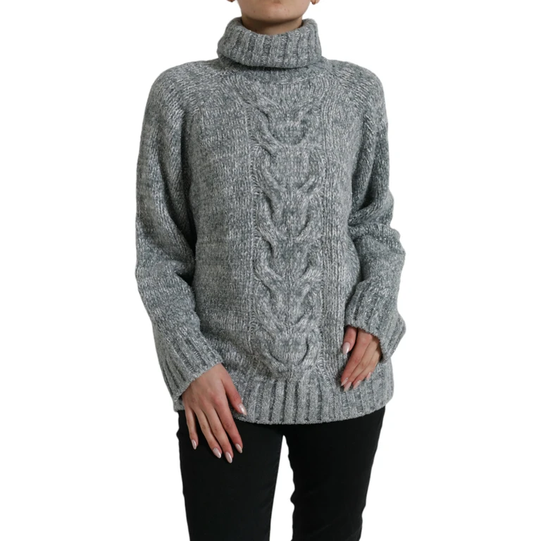 Dolce & Gabbana Gray Cashmere Turtle Neck Pullover Sweater Clothing - Women