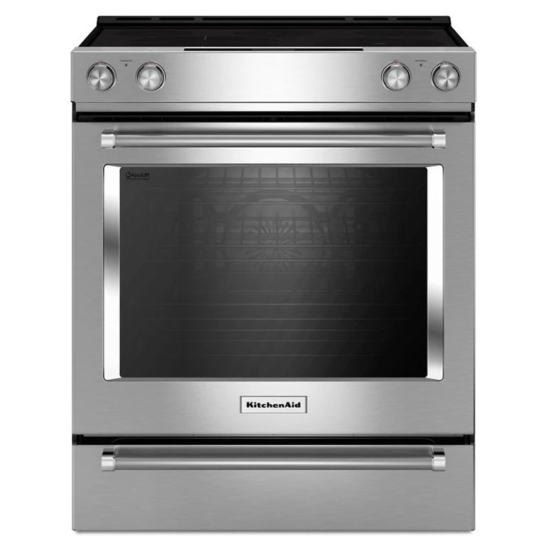 30 in. 5-Element Electric Convection Slide-In Range w/ Baking Drawer in Steel