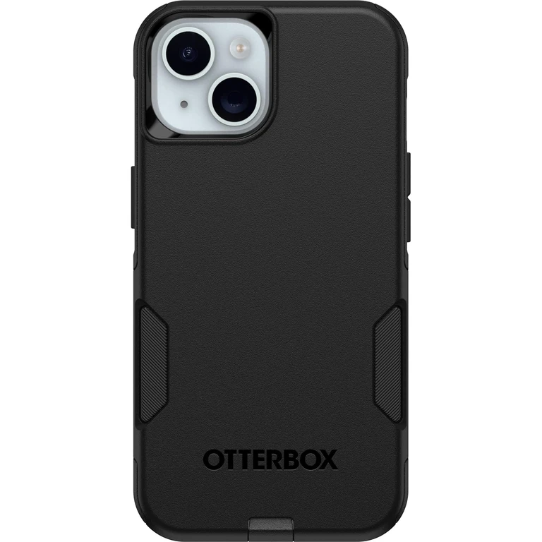 iPhone 17e 16e 15 14 & 13 Commuter Series Case - Black Slim & Tough Pocket-Friendly with Port Protection