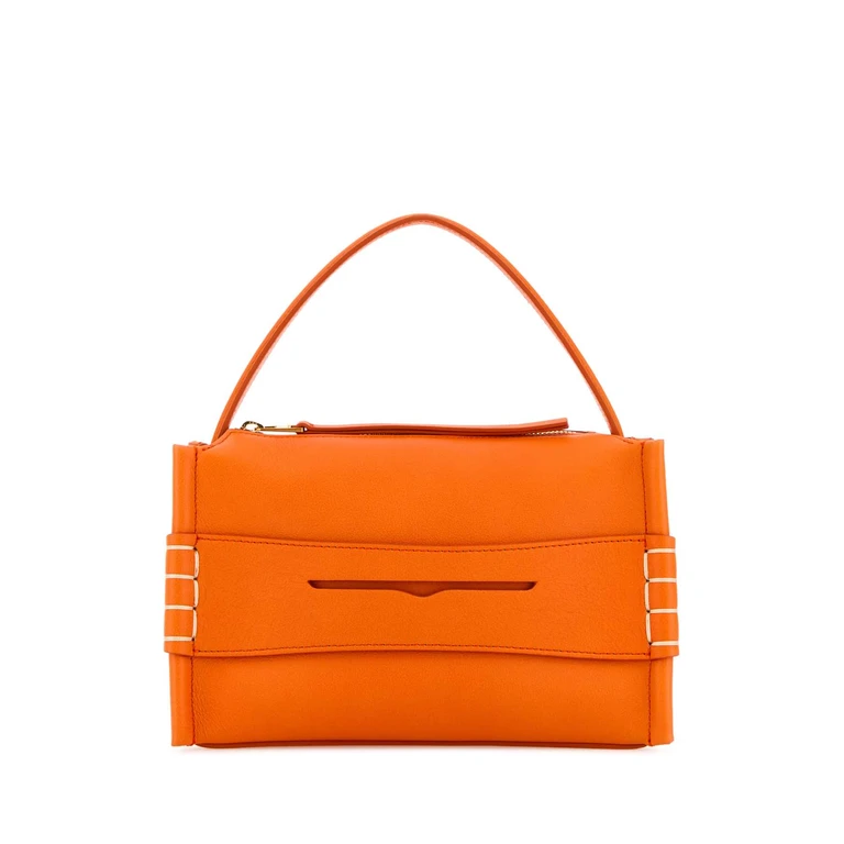 JW Anderson Orange Leather Small Loafer Handbag Brightorange Borse A Mano - Women
