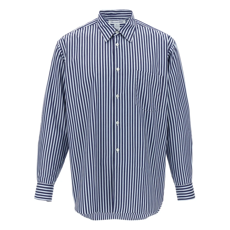 Comme des Garçons Blue Cotton Blouse - Men