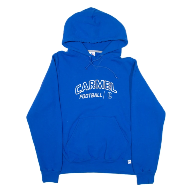 RUSSELL ATHLETIC Carmel Football Mens Blue Hoodie USA S