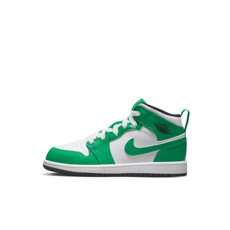 Preschool Retro 1 Mid 'Lucky Green' Ps Sneakers