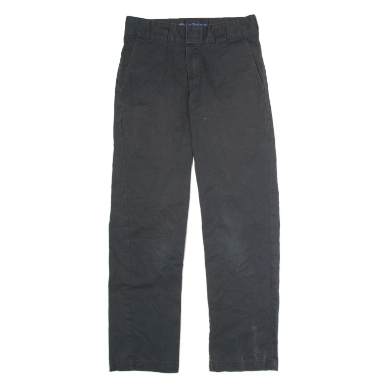 DICKIES Flex Workwear Mens Trousers Black Slim Tapered Cashmere W28 L30