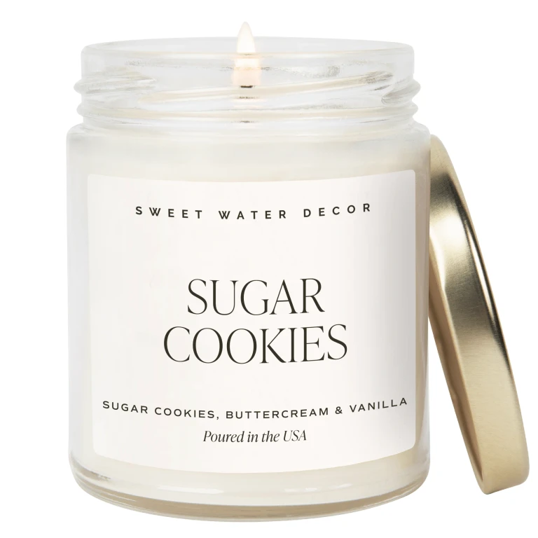 Sugar Cookies Soy Candle - Clear Jar - 9 oz