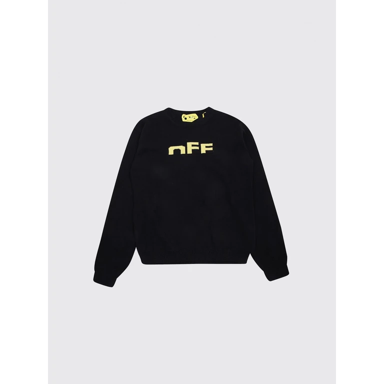 OFF-WHITE KIDS Sweater Kids color Black (OBHE001F25KNI0031018)