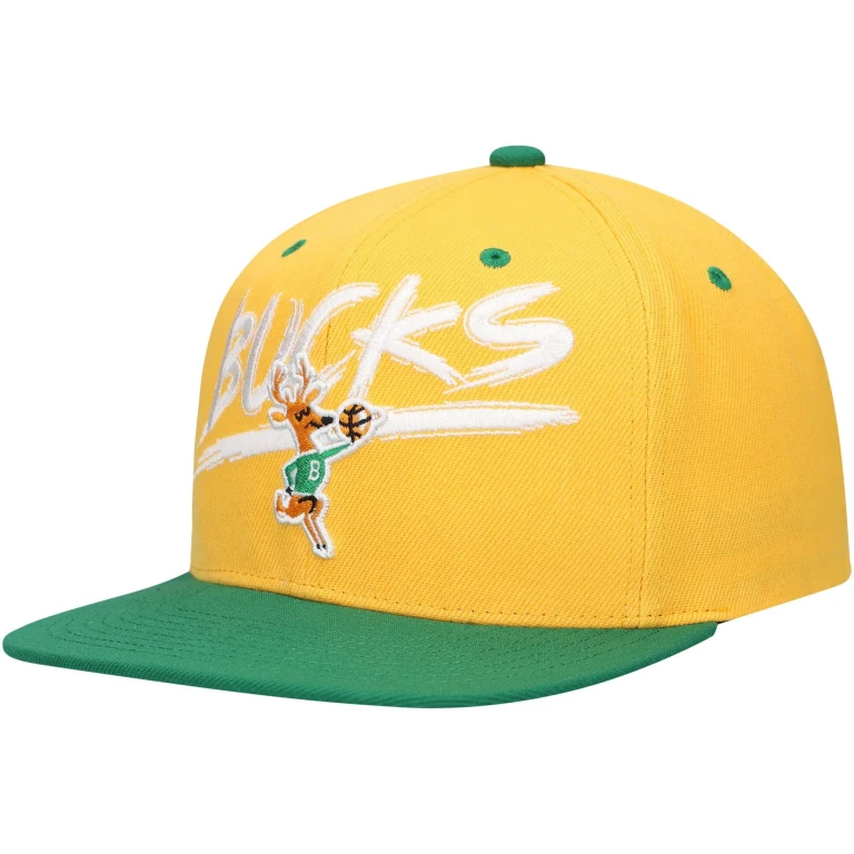 Men's NBA Transcript Snapback Hwc Bucks Snapback Caps