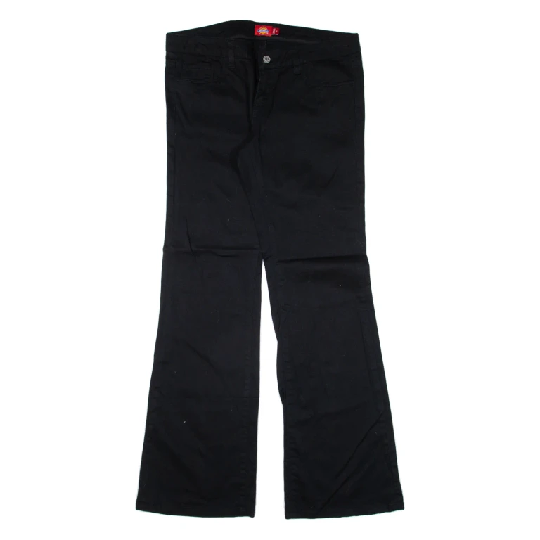 DICKIES Workwear Womens Trousers Black Regular Flared W32 L31