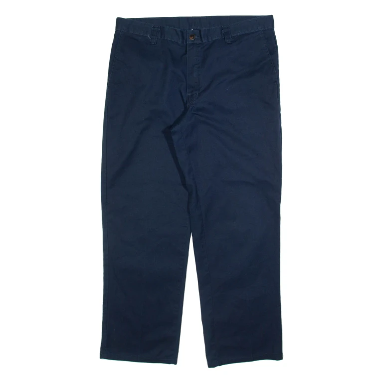 DICKIES Mens Trousers Blue Regular Straight W36 L29