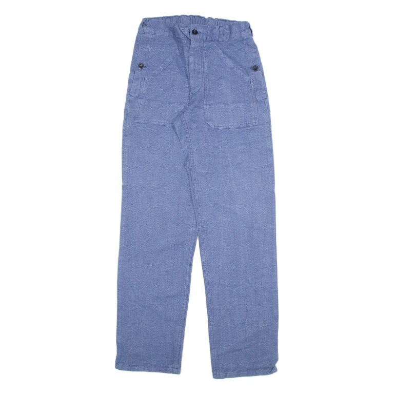 Mens Trousers Blue Regular Straight W28 L32