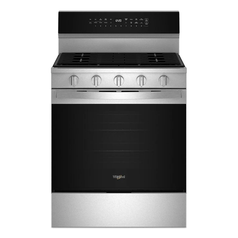 30 in. Smart Gas Range with Air Cooking Technology, No Preheat Air Fry, Steam/Self Clean and High Speed Preheat in Black