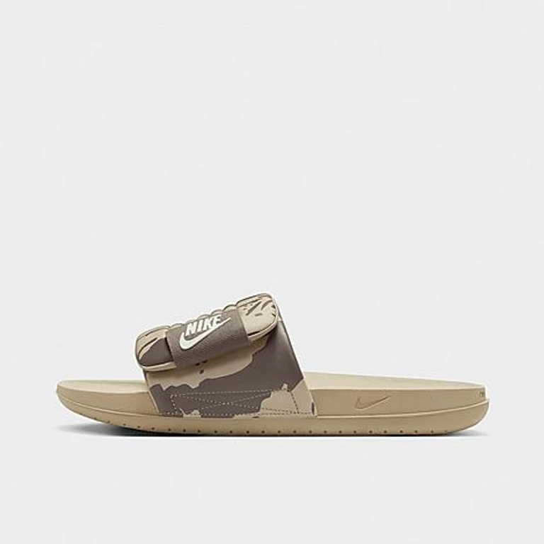 Nike Men's Offcourt Adjust Slide Sandals in Limestone/Olive Grey/Sea Glass Size: 6.0