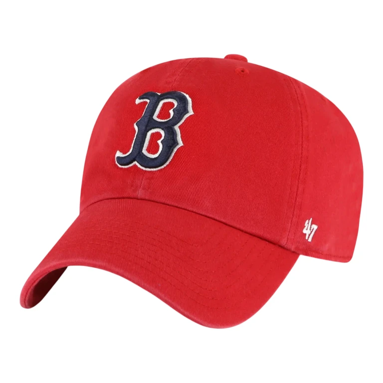 Clean Up Boston Red Sox Strapback Hat - Red Adjustable Cap