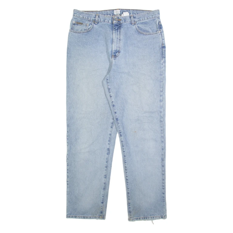 CALVIN KLEIN JEANS Womens Jeans Blue Regular Straight W34 L31