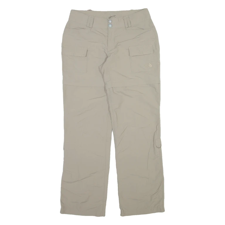 THE NORTH FACE Detachable Legs Womens Trousers Beige Straight Nylon W28 L30