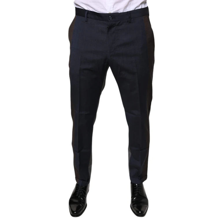 Dolce & Gabbana Black Cotton Wool Formal Dress Pants Virgin - Men
