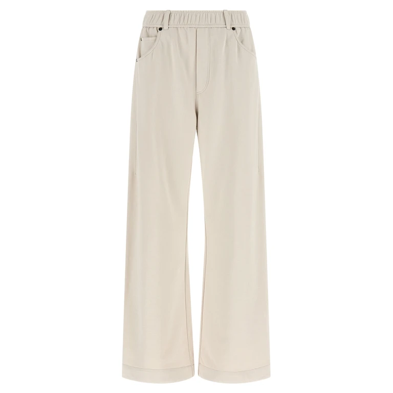 Brunello Cucinelli Beige Cotton Athletic Pants - Women
