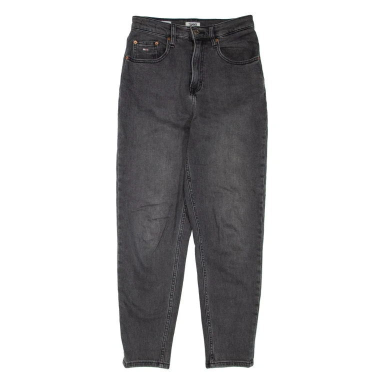 TOMMY HILFIGER High Rise Womens Jeans Grey Regular Mom W26 L32