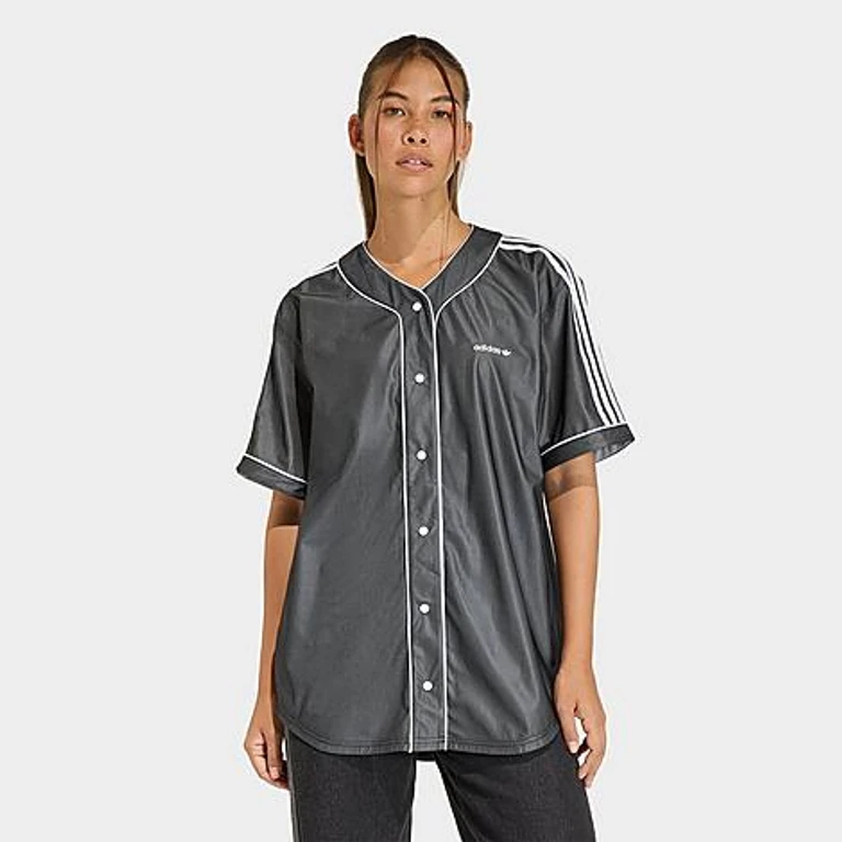 adidas Women's Originals Baseball Shirt in Black Size: XS
