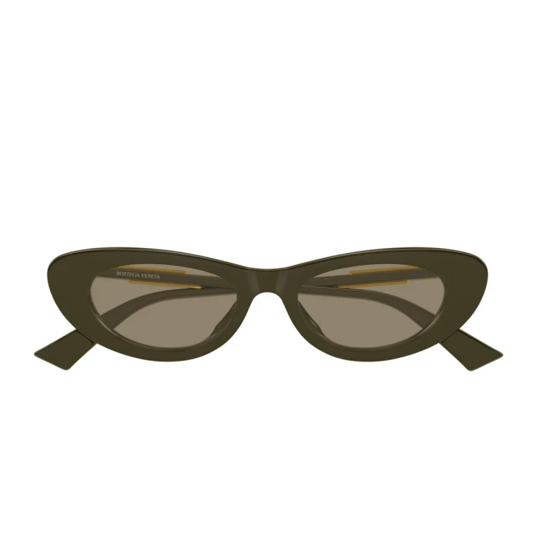 Bottega Veneta Bv1447s Linea Ribbon Olive Green Acetato Riciclato Sunglasses - Women