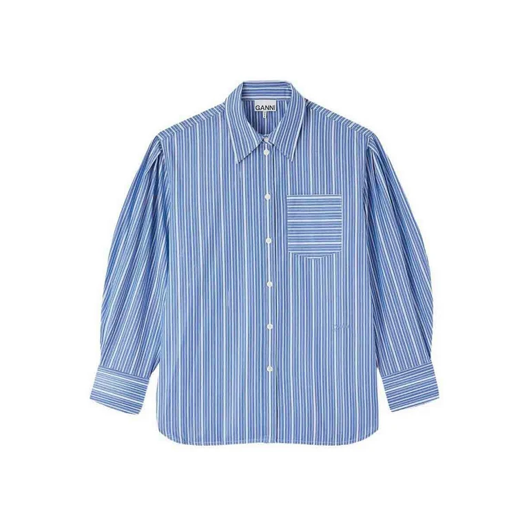 Ganni Chemise - Bleu Foncé (A1140007ZWF)