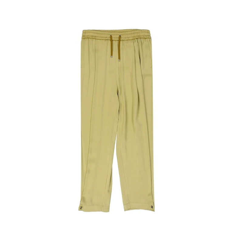 Bicolor Acetate Casual Pants - Women