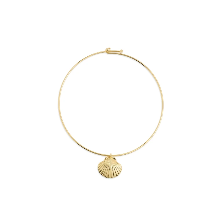 Madewell Shell Wire Collar Necklace Antique Gold One Size