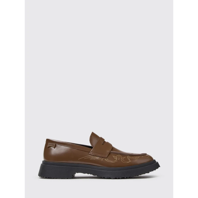 Walden Graphic Print Smooth Leather Loafers with Strap (K100633-049WALDEN0)