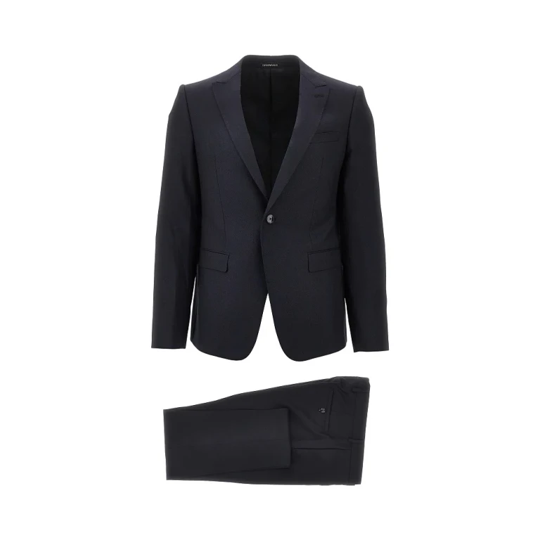 EMPORIO ARMANI Jacquard wool and silk David Line suit Man 48