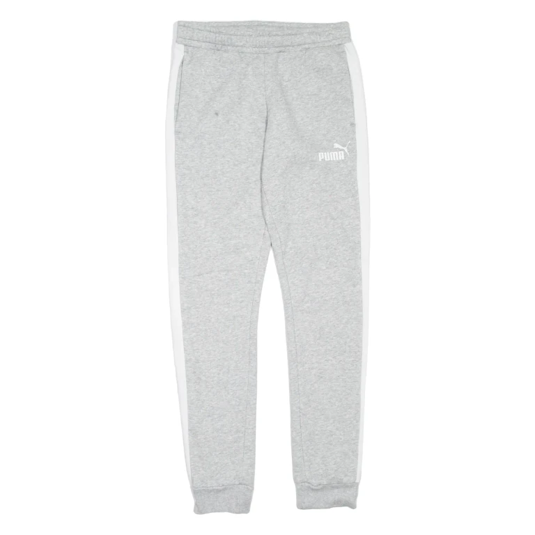 PUMA Mens Joggers Grey Tapered XS W28 L32