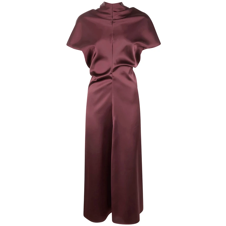 DRHOPE Bias Cut Satin Dress