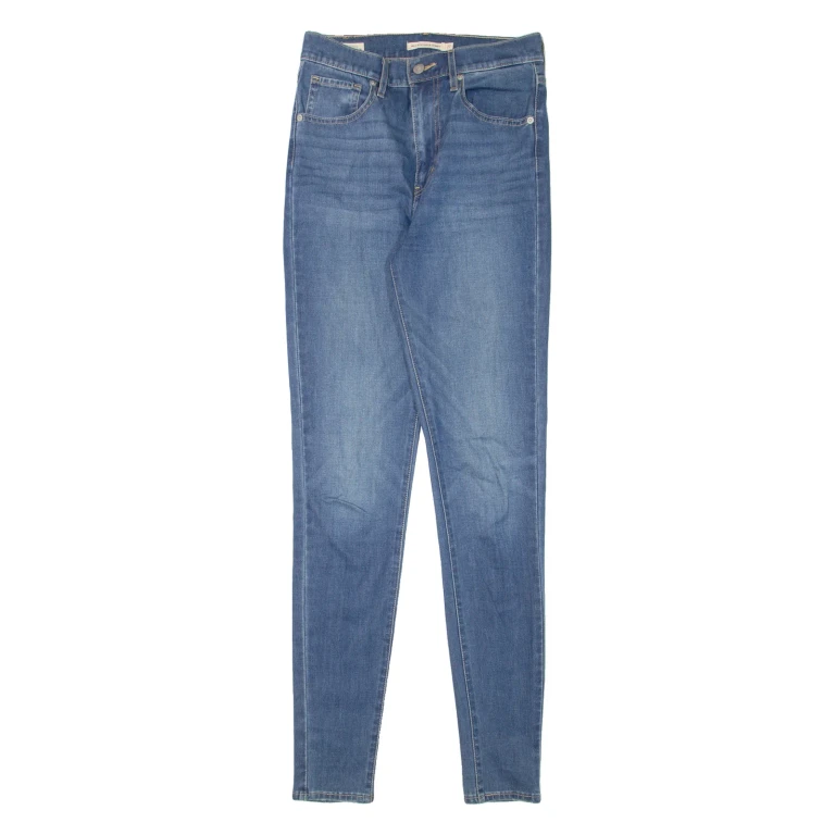 LEVI'S Mile High BIG E Womens Jeans Blue Slim Skinny Denim Stone Wash W27 L32