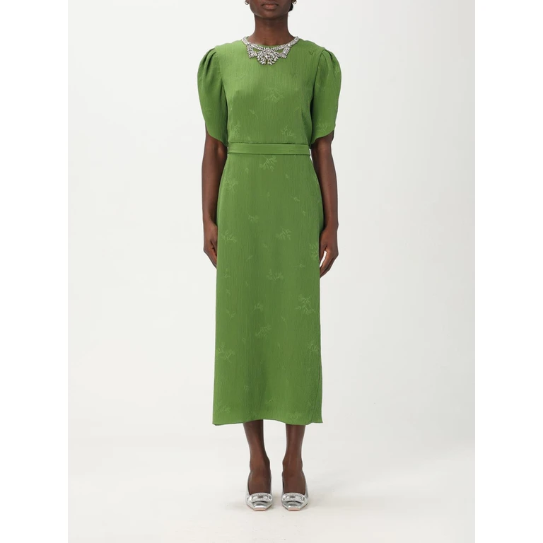 Dress Woman color Green (SS25D901GJQFSKLEAFGREEN)