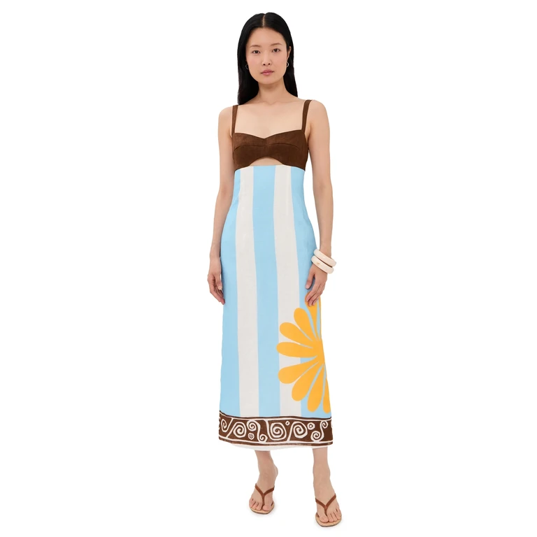 Cala de la Cruz Nara Linen Dress Viaazul L