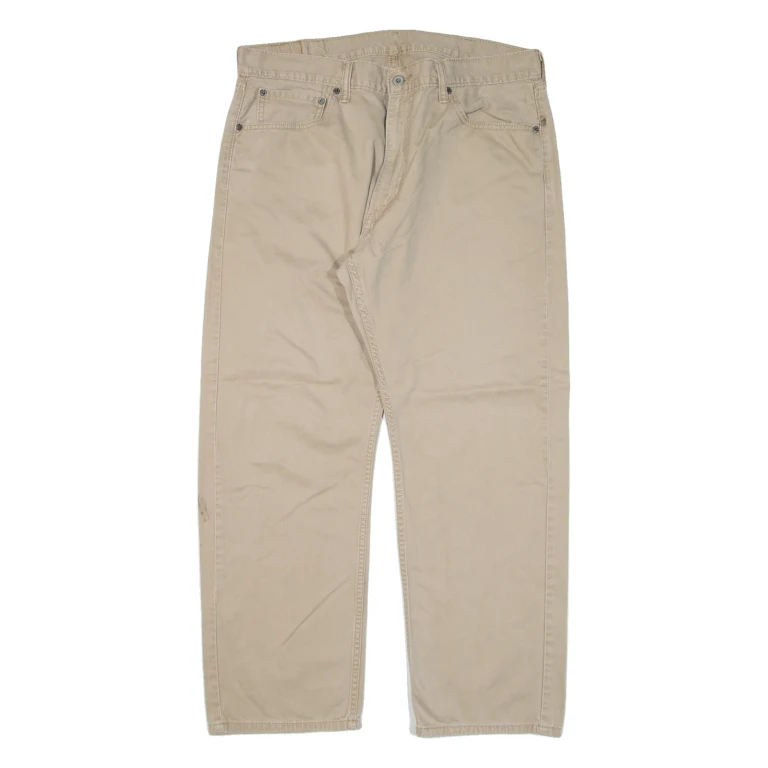 LEVI'S 505 Mens Trousers Beige Regular Straight W38 L30