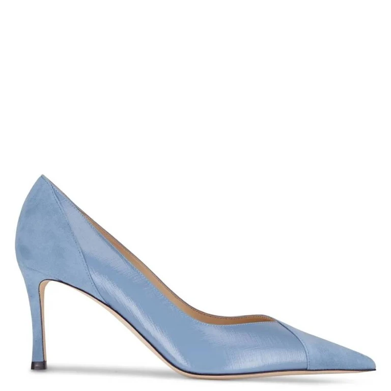 Cass 75 Mixed Leather Pumps