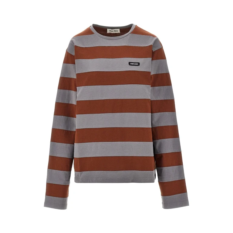 Striped jersey T-shirt Woman XS