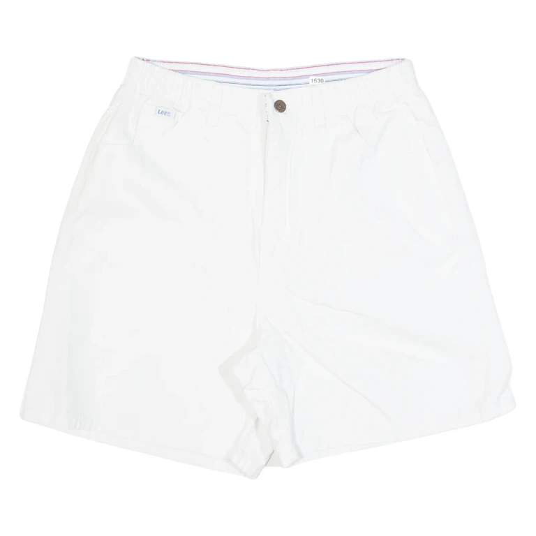 LEE Womens Denim Shorts White S W28