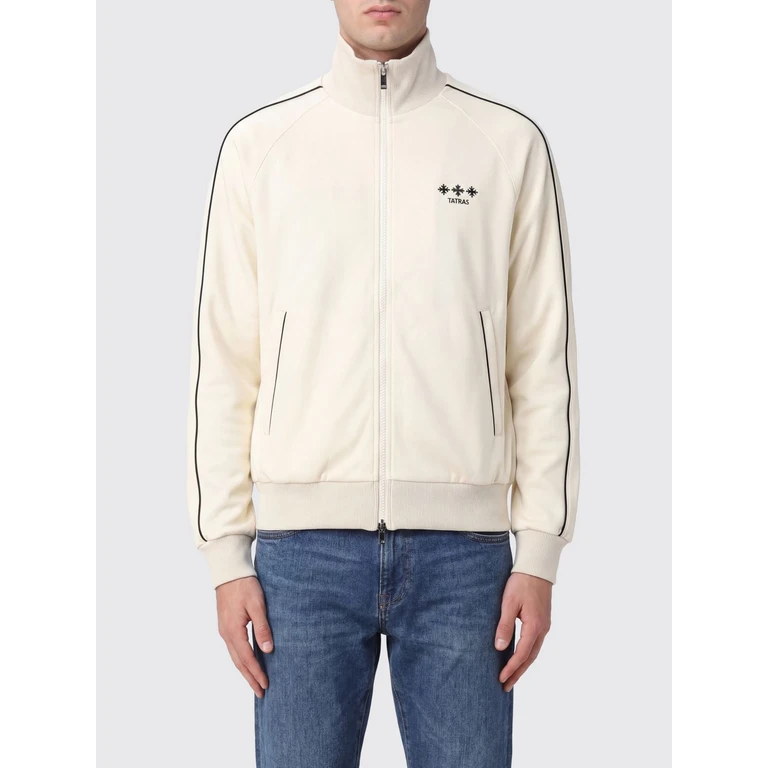 Zip-Up Technical Fabric Sweatshirt with Turtleneck and Contrast Logo (MCKZ0589063588002)