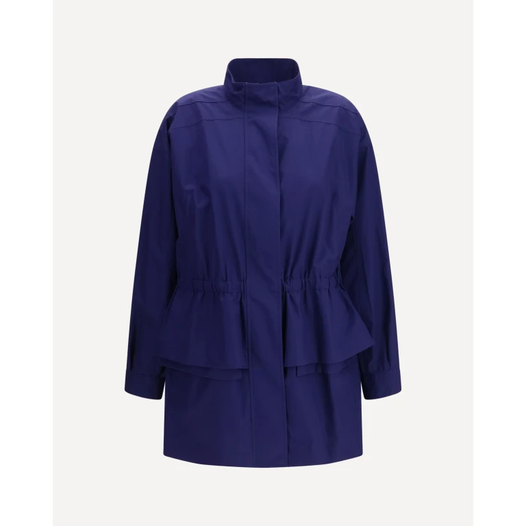 FENDI Midi poplin Parka Blouson in cotton with logo embroidery Female 42