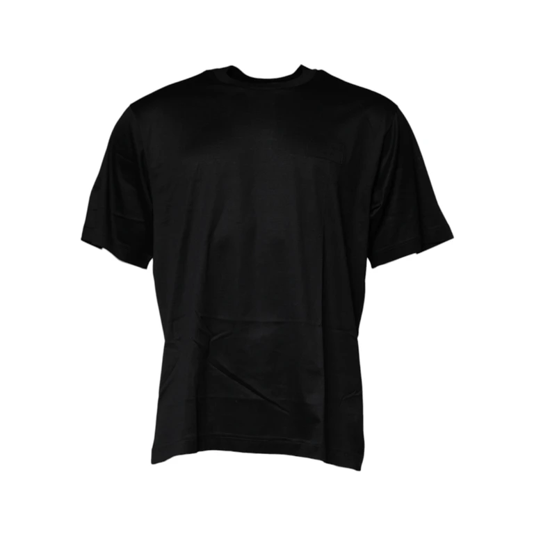 Dolce & Gabbana Black Crew Neck Short Sleeve T-Shirt Cotton - Men