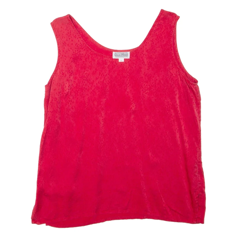 GINA MONTI Womens Printed Vest Red Sleeveless Spotted XL